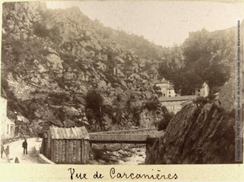 Vue de Carcanières. - 11-14 juillet 1897. - Photographie (1897) - cartes postales Labouche et photographies de la collection de M. Pierre Olive - Excursions de l'association la Tortue